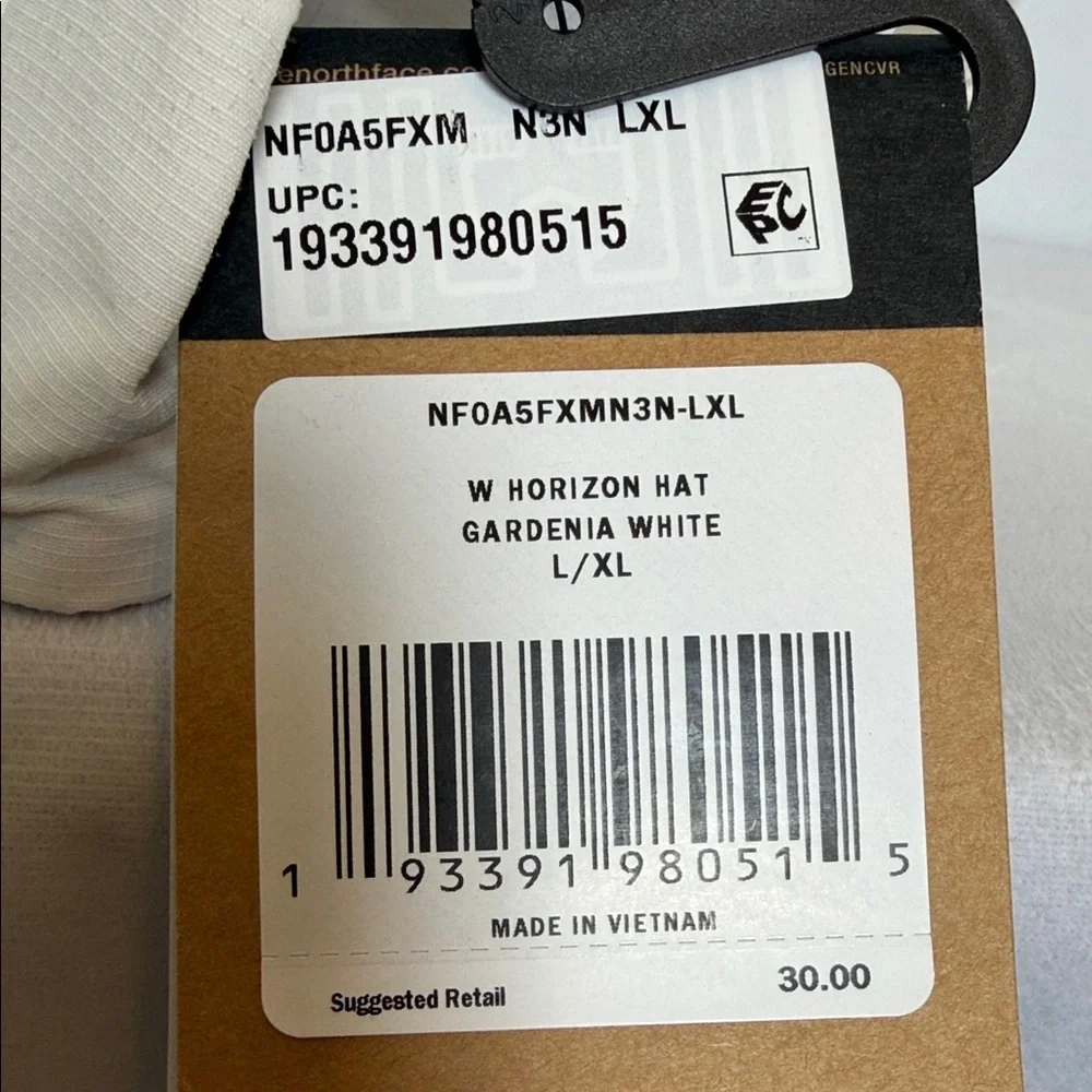 NWT The North Face Women's Horizon Hat Size L/XL in Gardenia White Ponytail